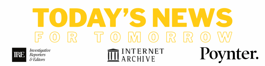Internet Archive and Partners Select Local Newsrooms from Across the US to Participate in the Today’s News for Tomorrow Program